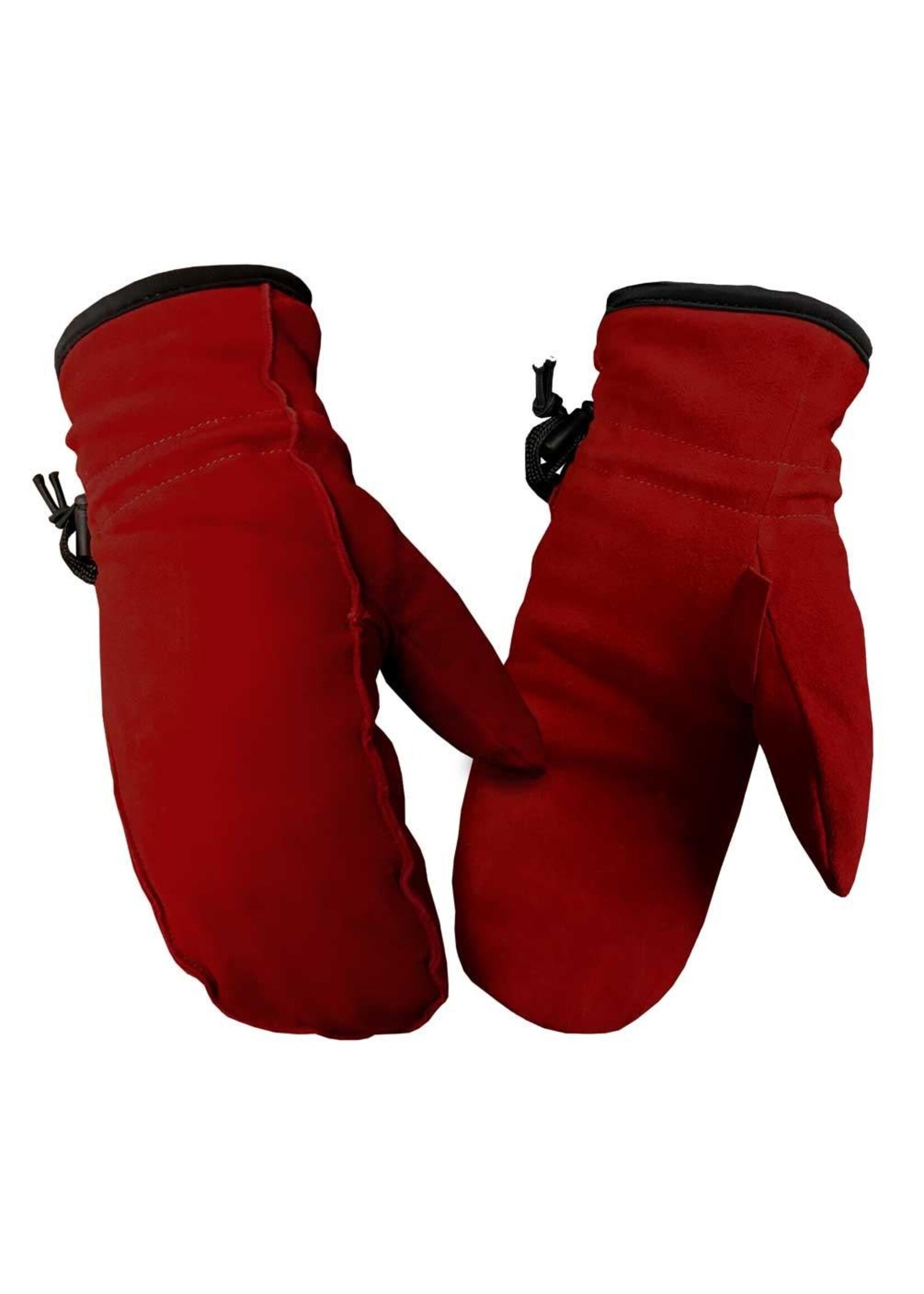 North Star Fur Ltd Red Suede Deer Mitt lined - no logo