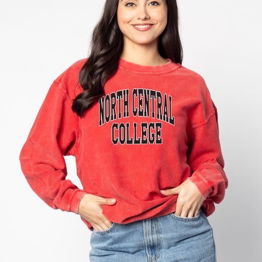 Chicka-D Women's Campus Sweatshirt - Burnout Pullover With Team Graphics, 60% Cotton 40% Polyester
