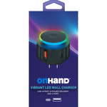 OnHand OnHand Vibrant LED Wall Charger 20W USB-A/USB-C