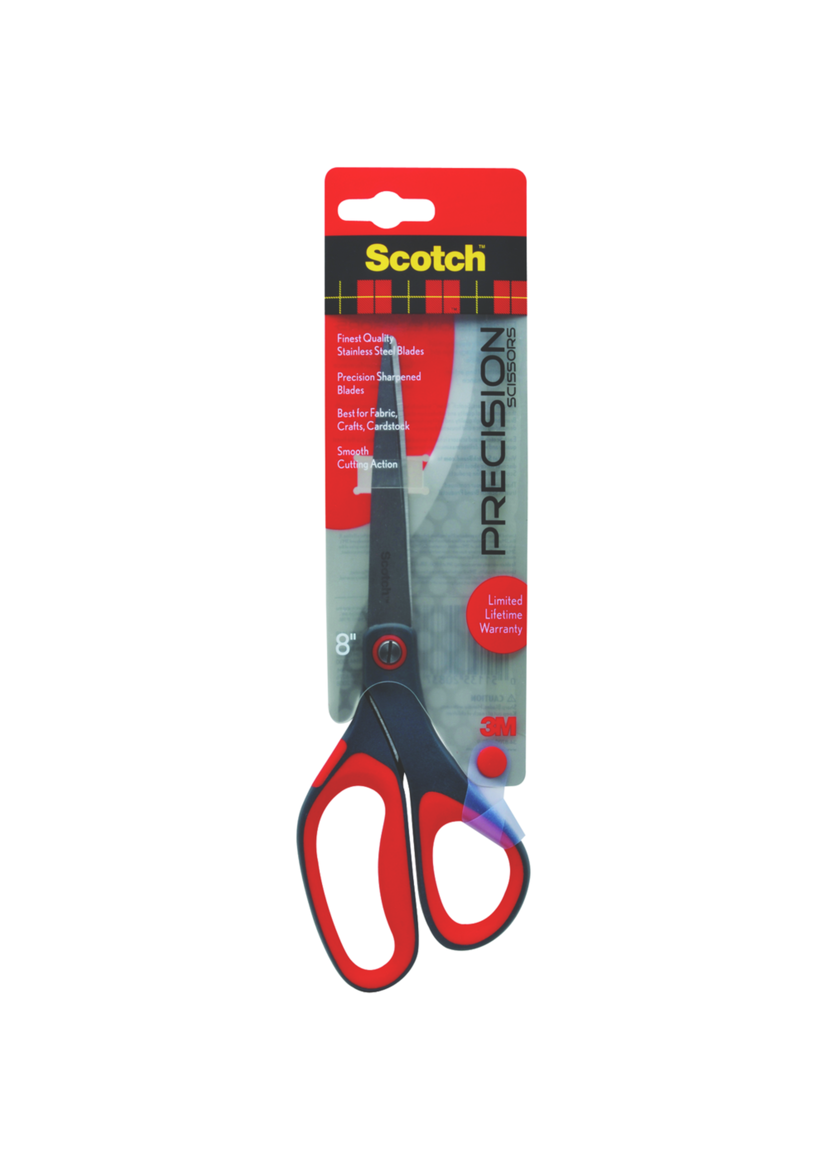 Scotch Scotch Precision Scissors Red/Grey 8in Straight