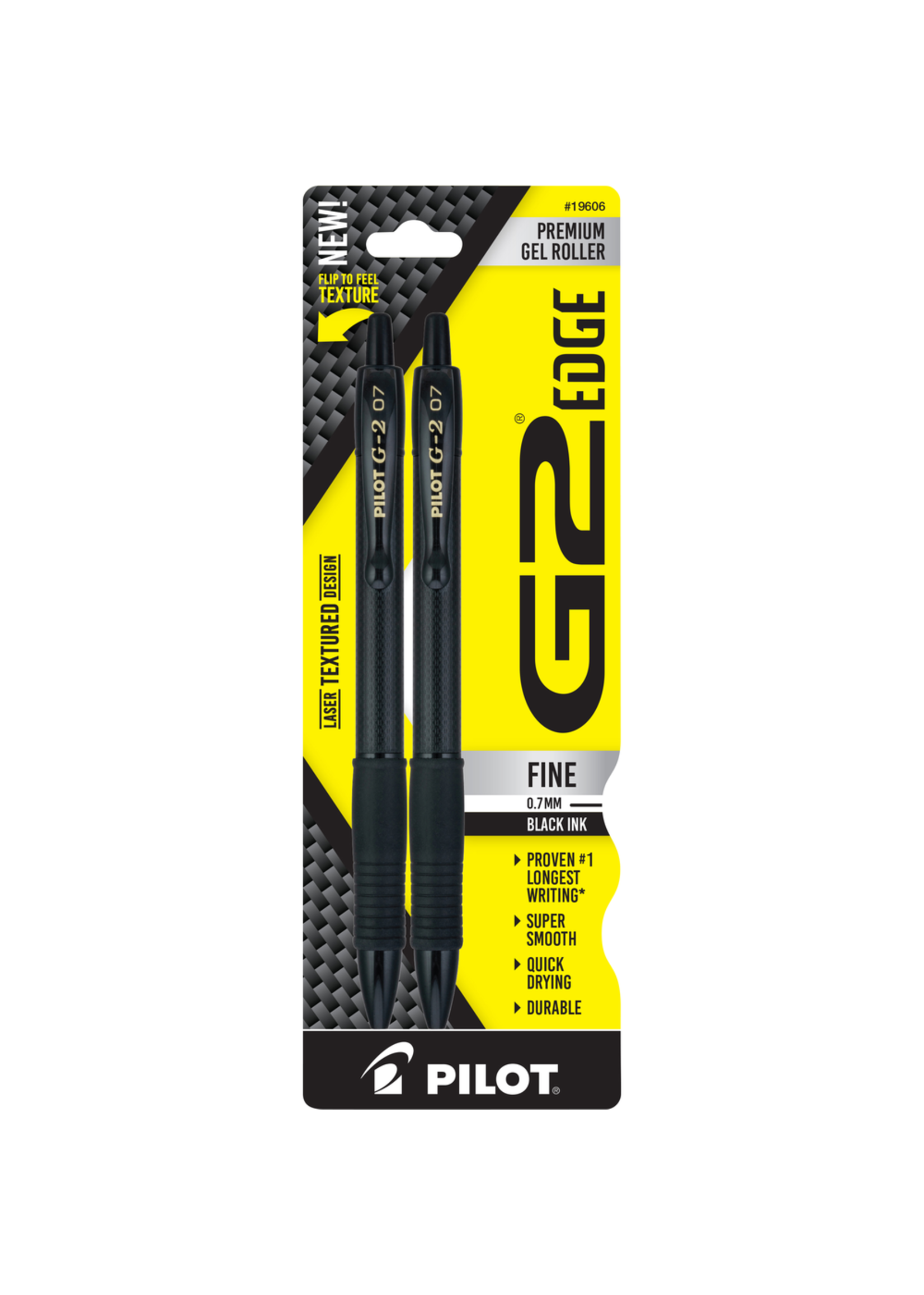 Pilot Pilot G2 Edge Gel Pen Black .7mm 2PK BP Fine