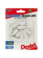 Pentel Pentel Hi-Polymer Eraser Cap White Standard 10 pk