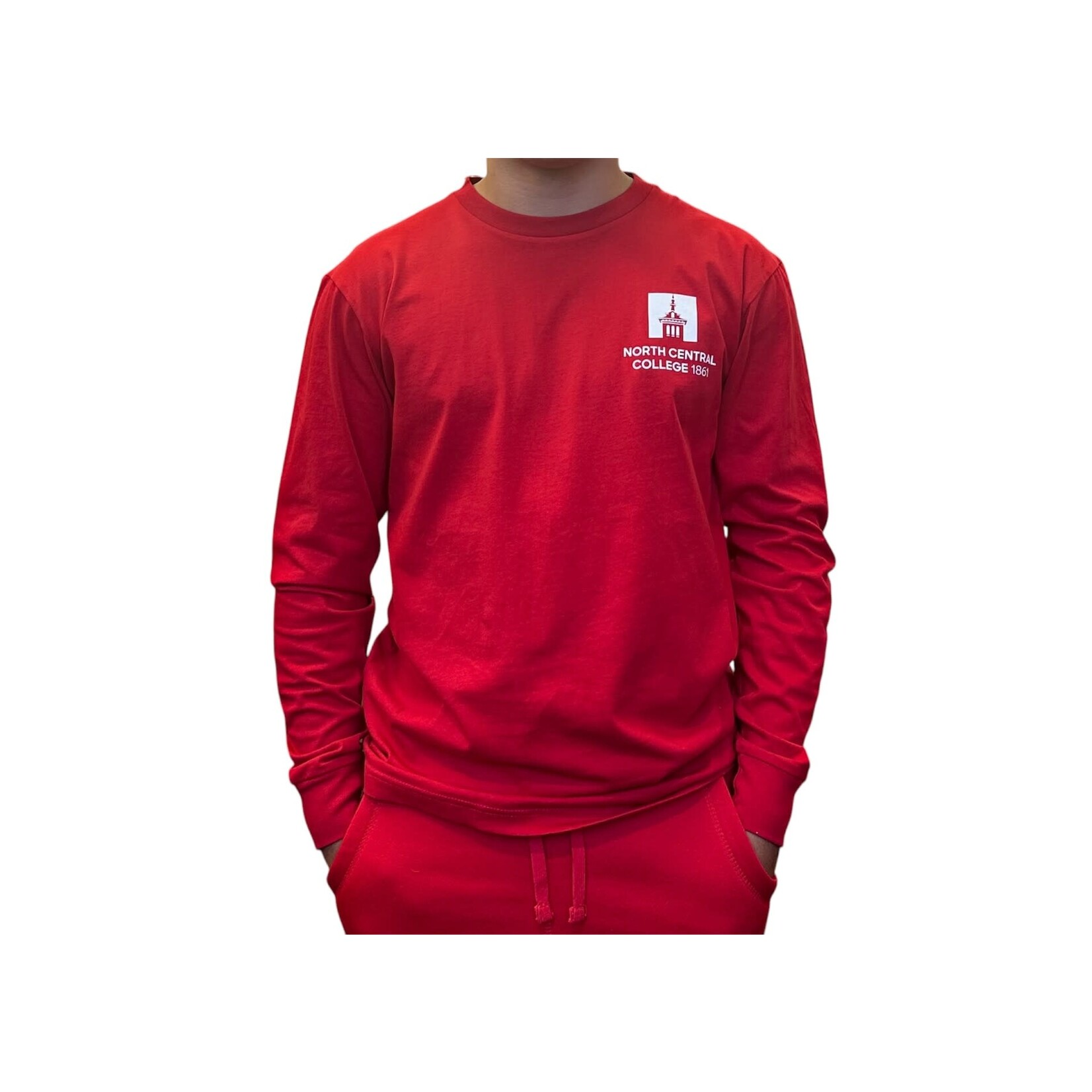 Image One Campus Built Soft Washed Red Tee Long Sleeve