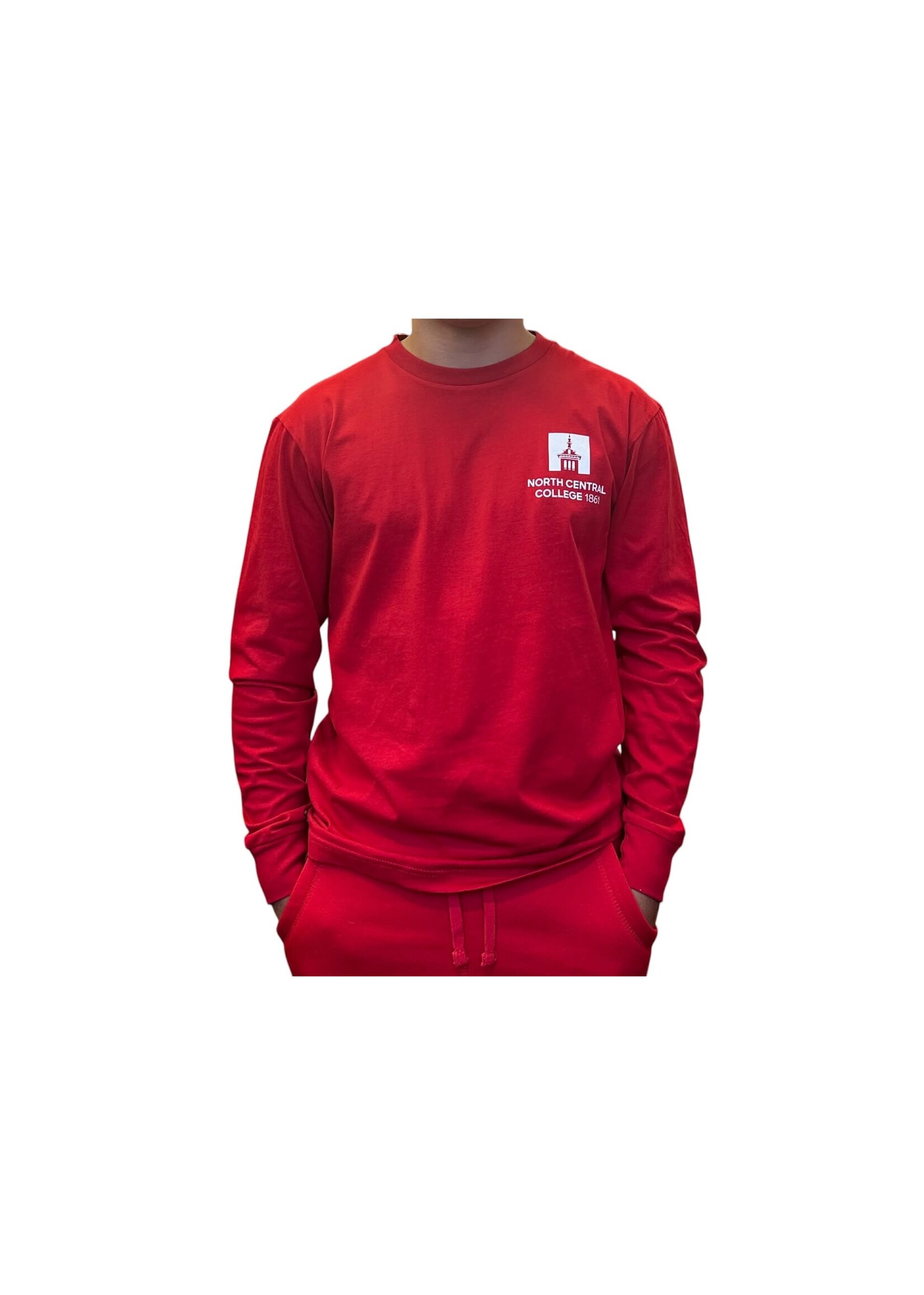 Image One Campus Built Soft Washed Red Tee Long Sleeve