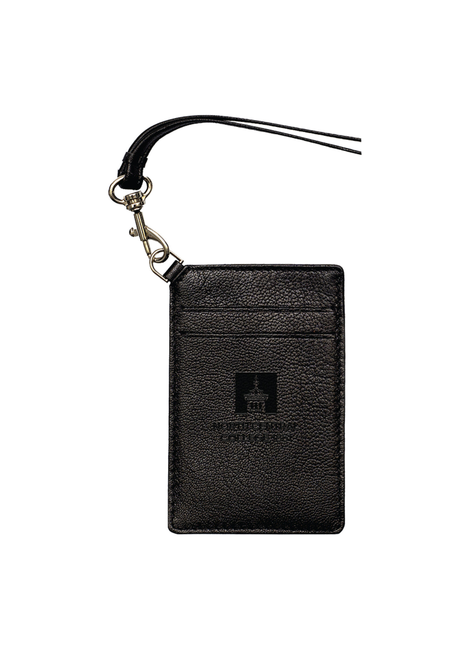 Jardine Associates Jardine Black Leather ID lanyard