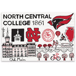 Julia Gash North Central College Wood Magnet - Julia Gash Collection