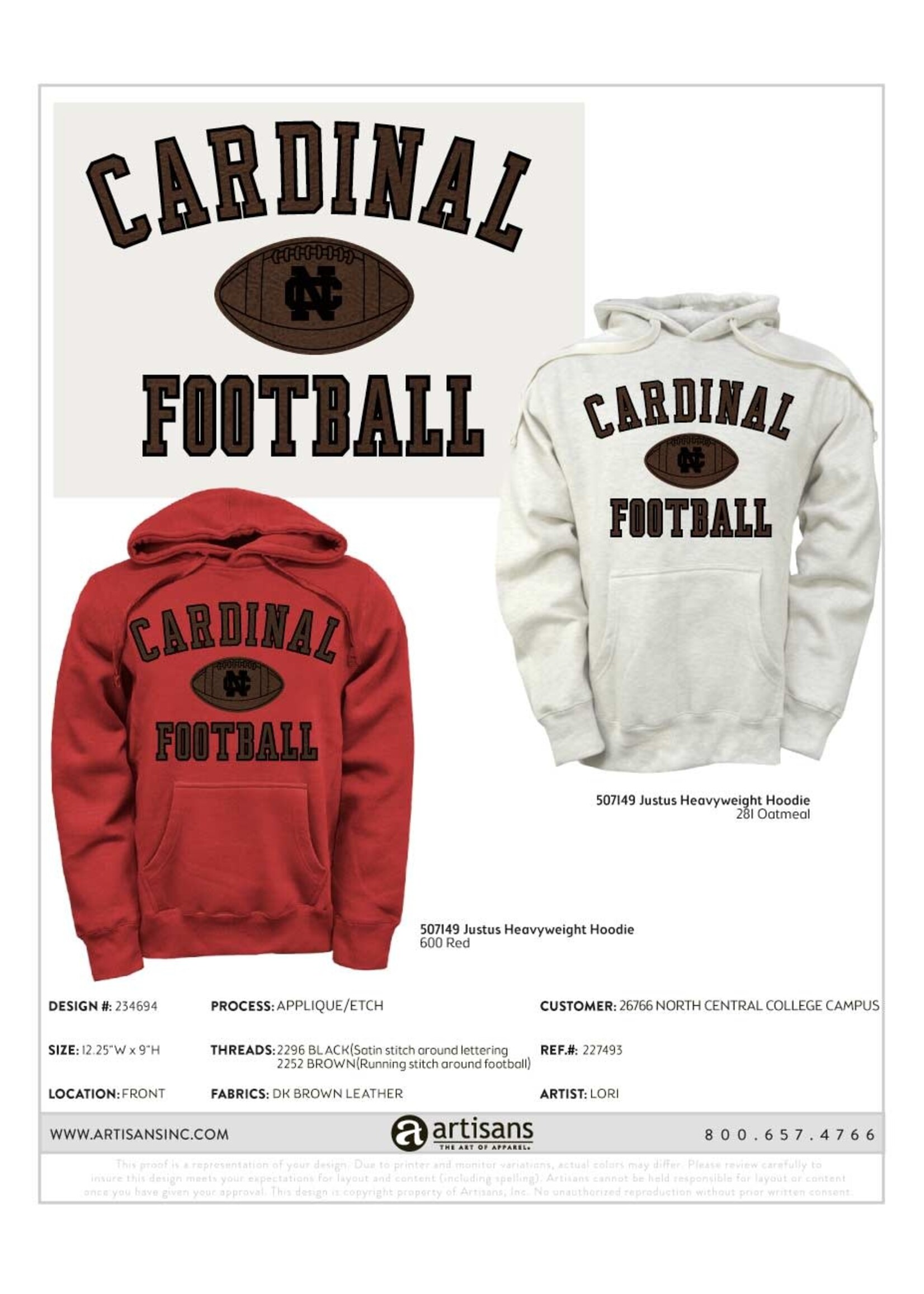 Artisans Football with leather applique