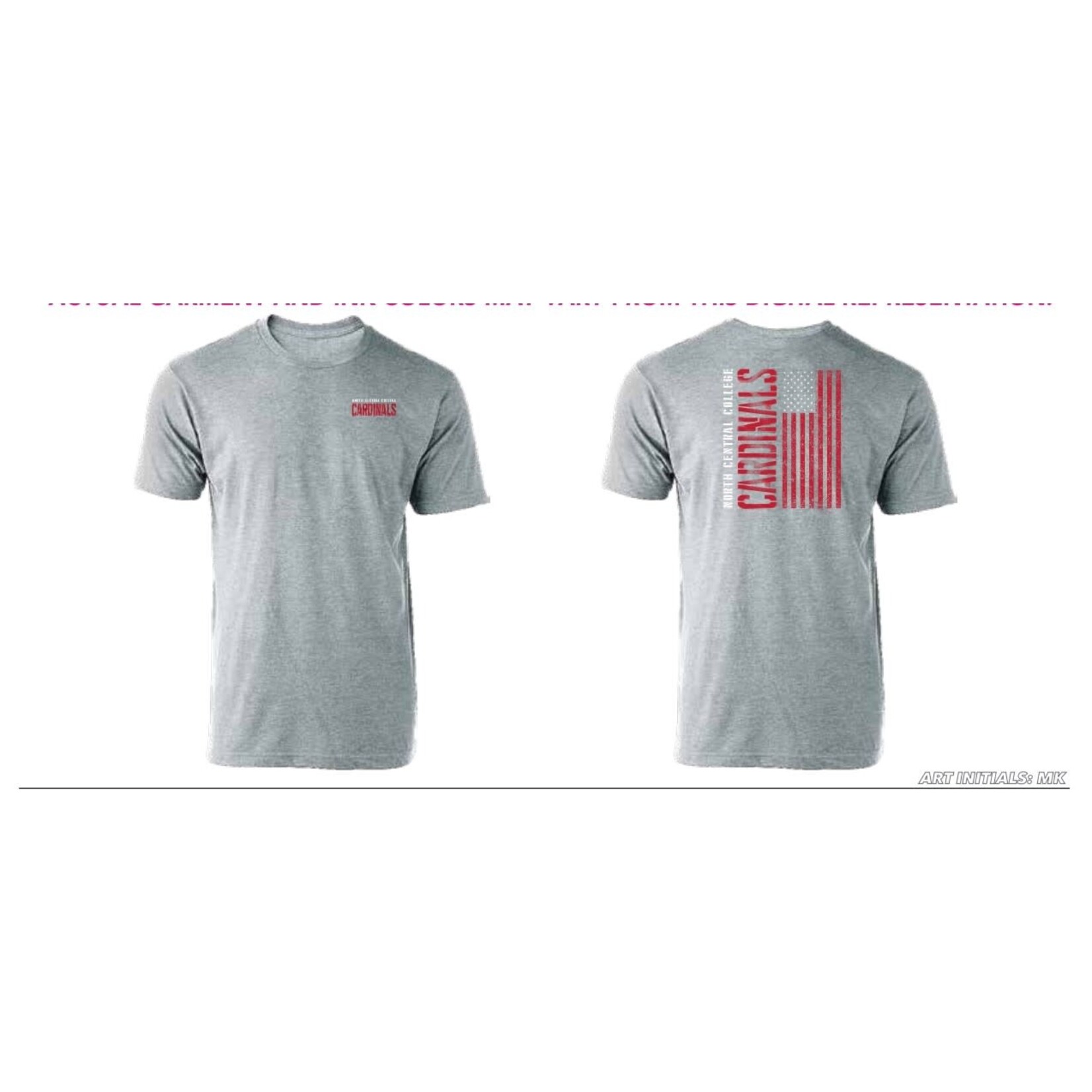 College House Cardinals Flag Shirt in fine knit jersey