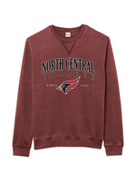 League / Legacy League Weathered Fleece Crew  w/ Cardinal Heather Syrah