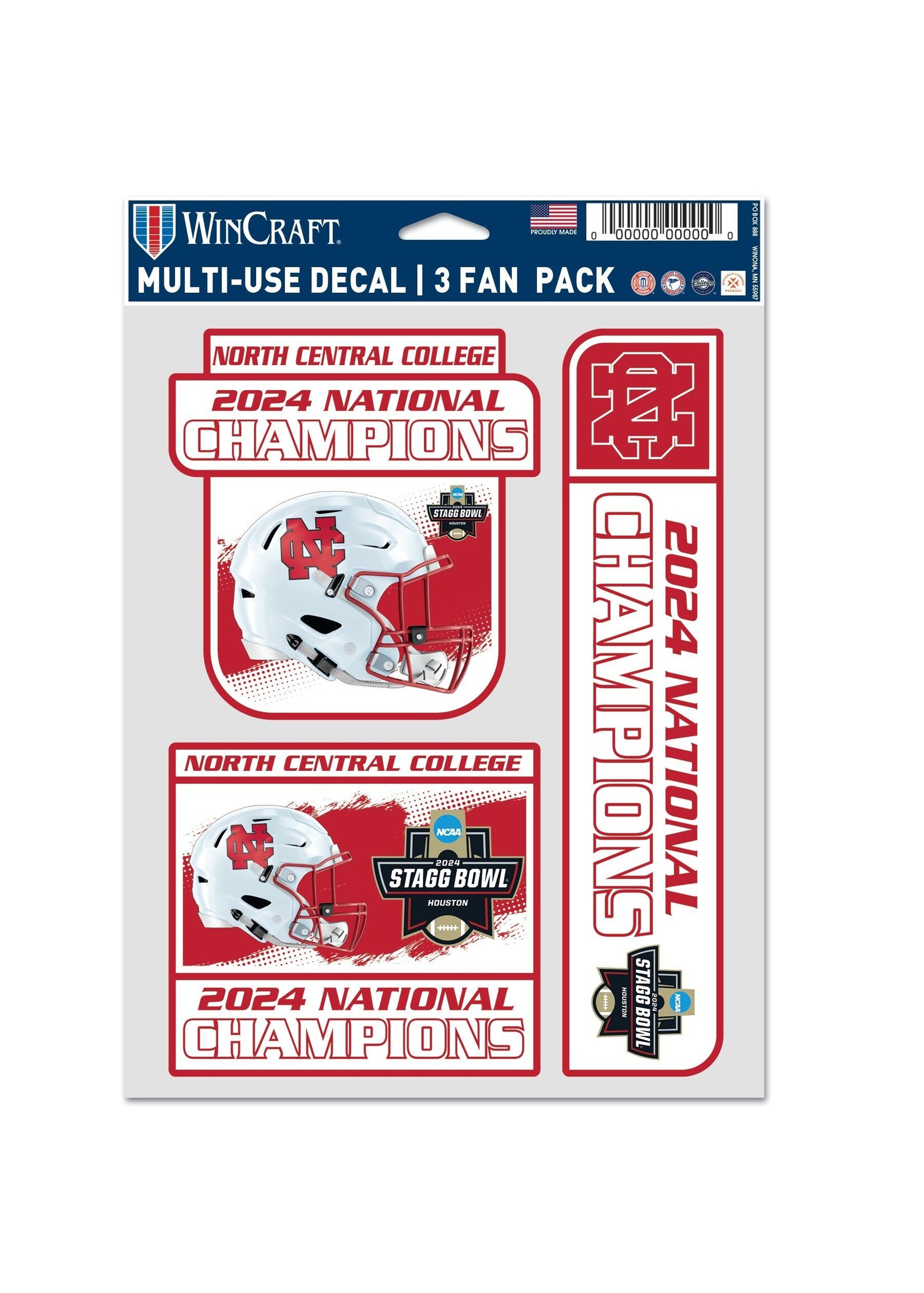 Wincraft Wincraft 2024 Championship Multi use Decal 3 fan pack