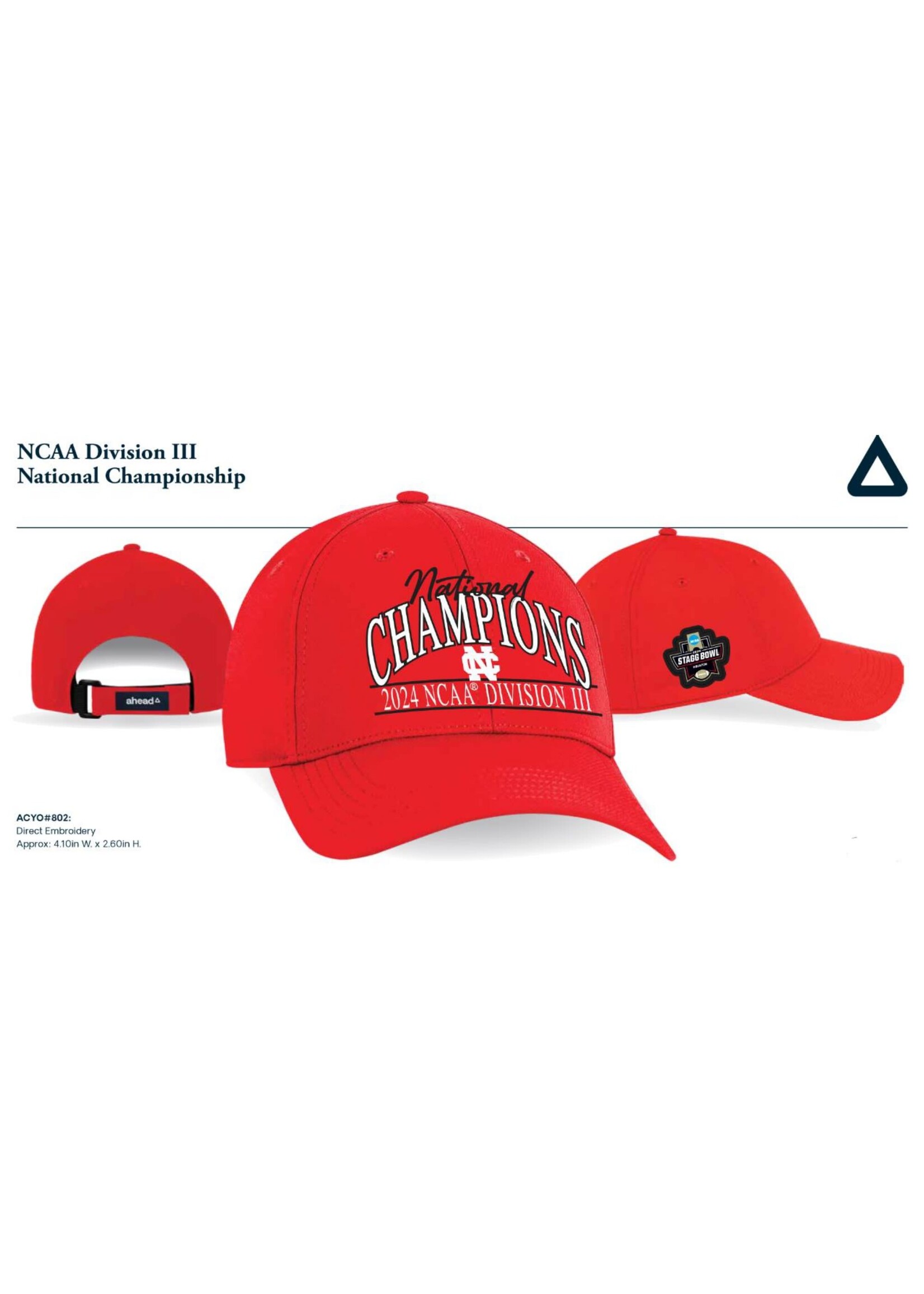 Ahead Ahead 2024 National Championship Hat FRIO Red