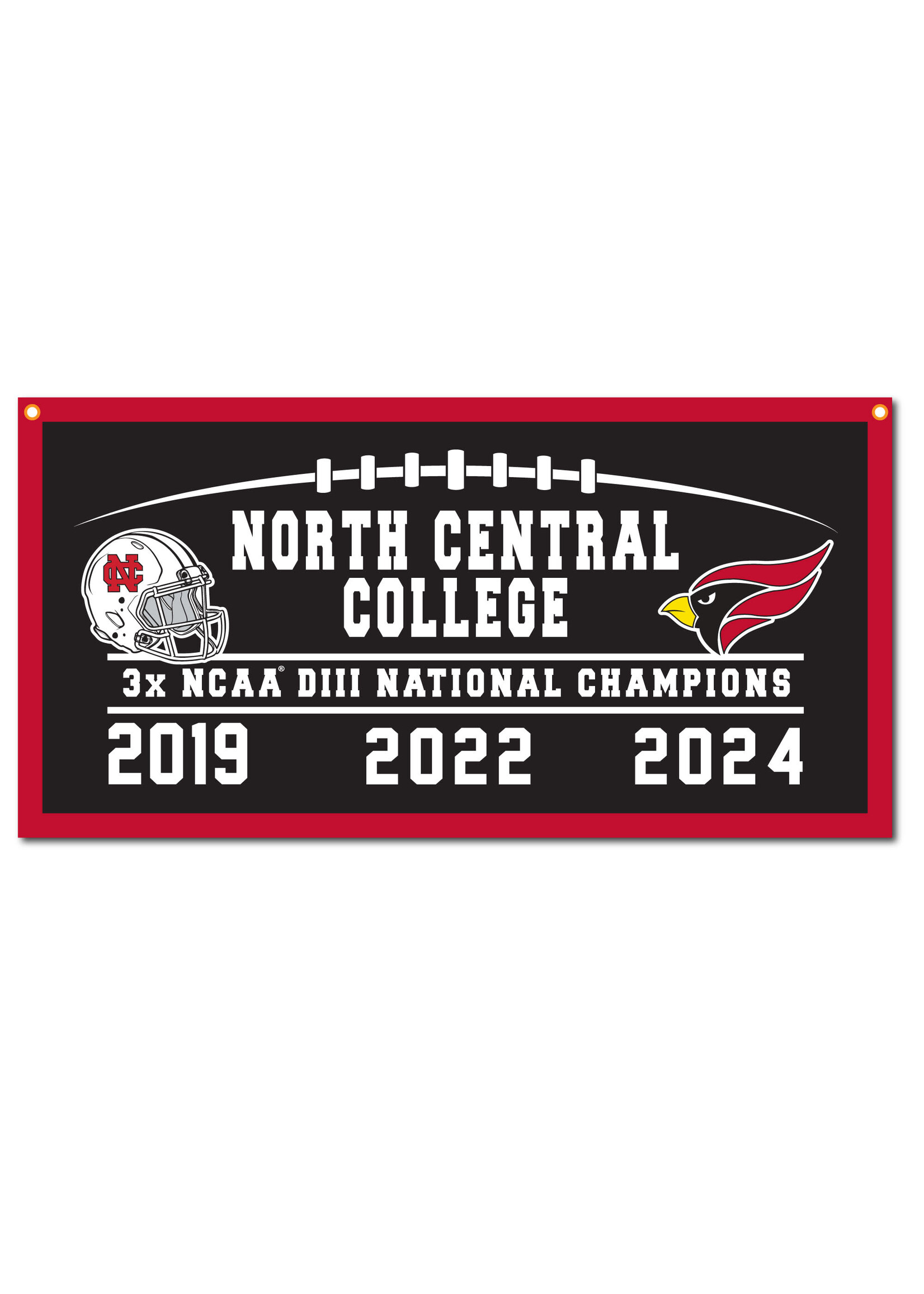 Collegiate Pacific Collegiate Pacific  2024 National Championship Flock Plus 18x36 Banner (24NCC04) w/ 3 YEAR Title