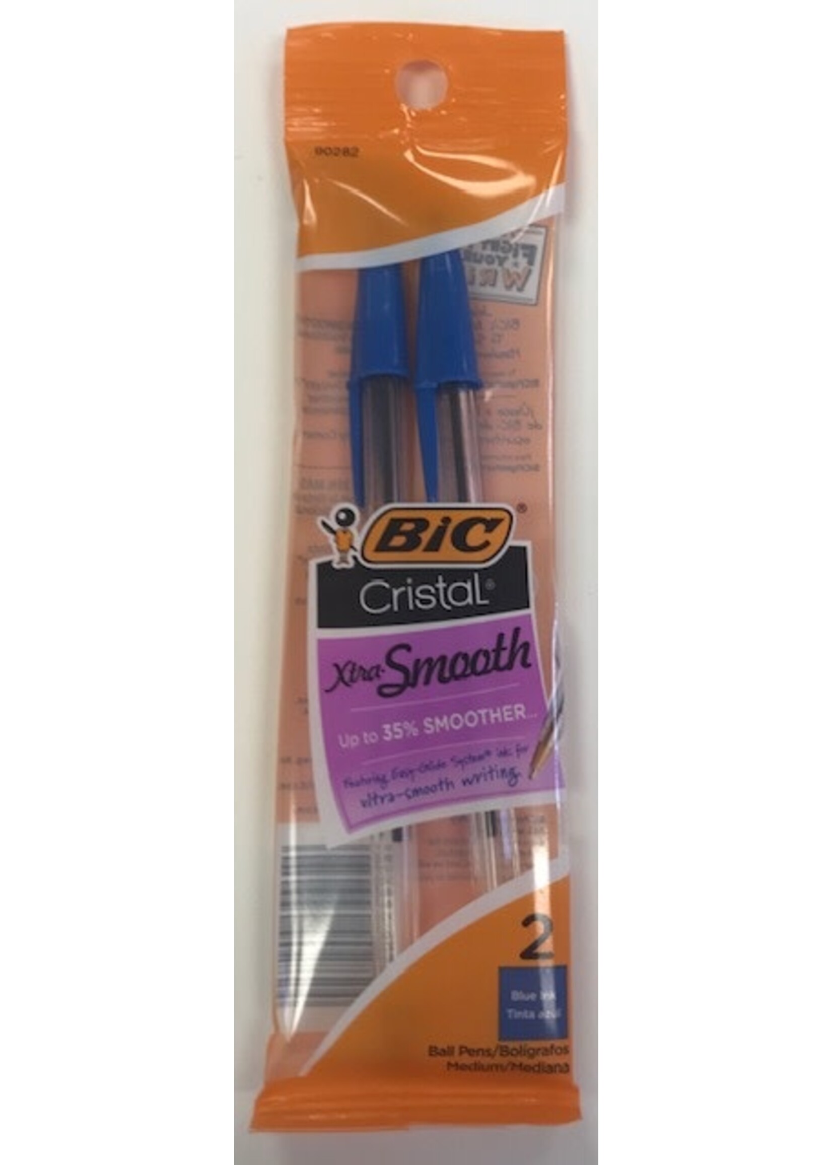 BIC BIC Cristal Xtra Smooth Stic Ballpoint Pen 2pk(Blue)
