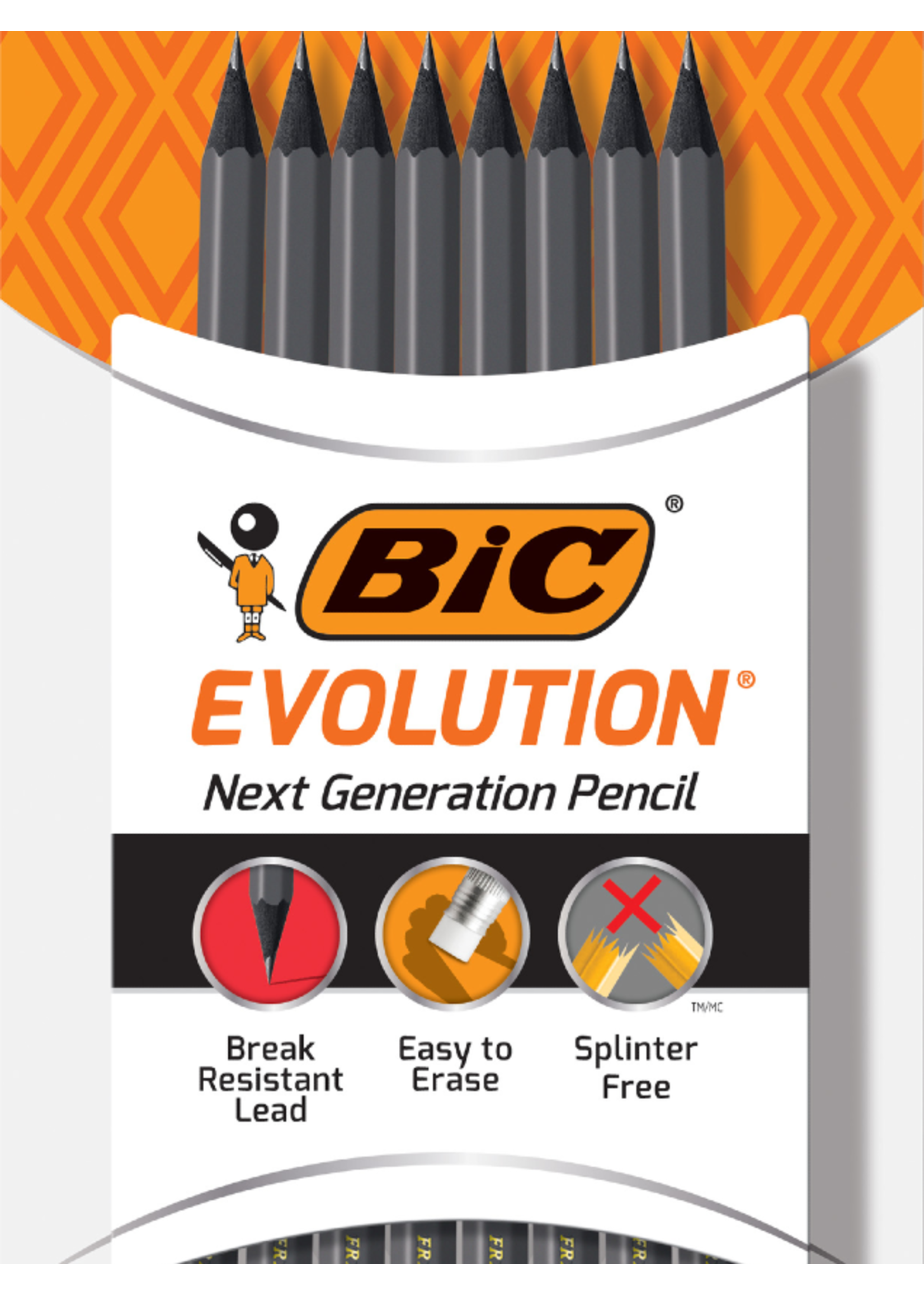 BIC BIC Evolution Woodcase Pencil Gray #2 8 Pk
