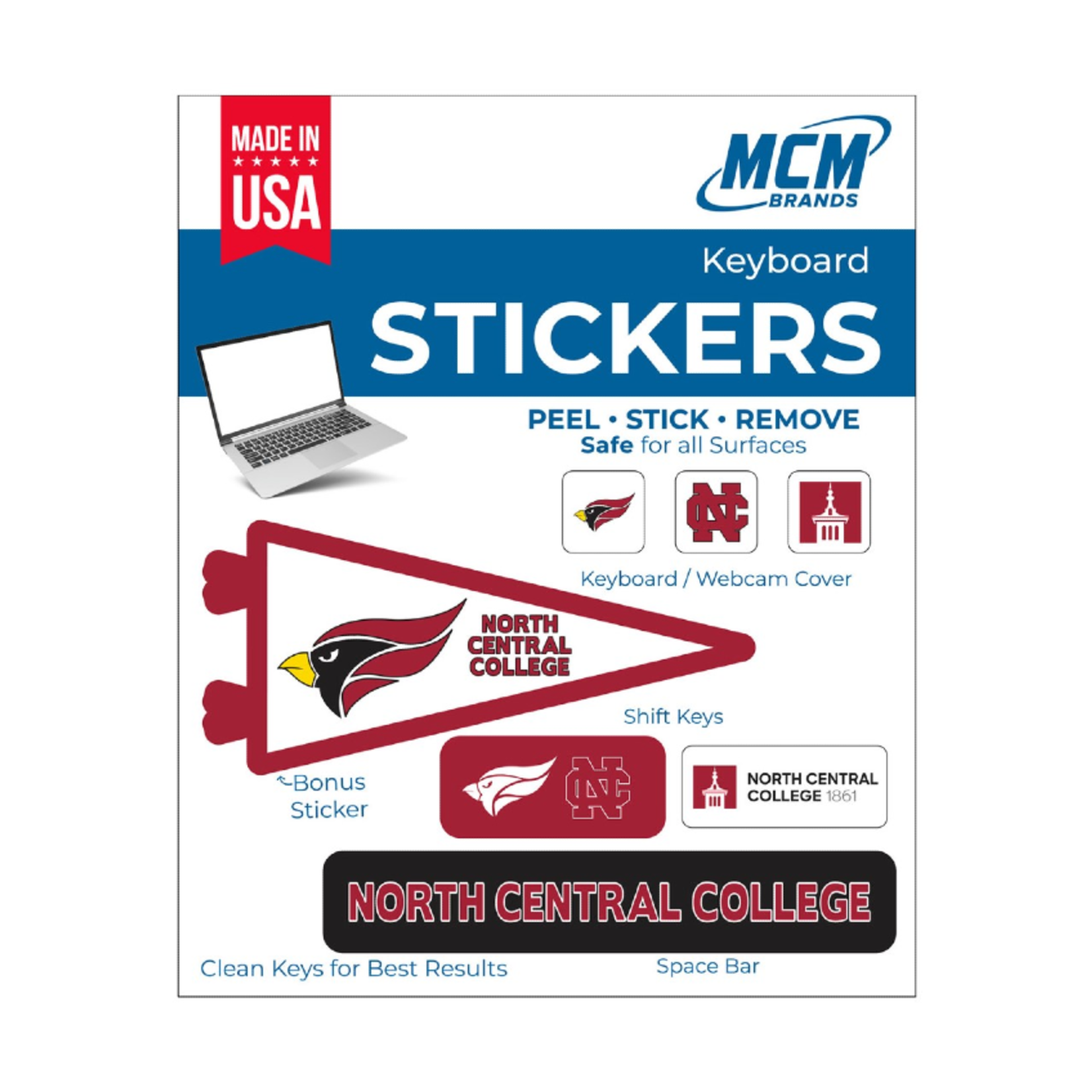MCM Brands North Central College Stickers by MCM