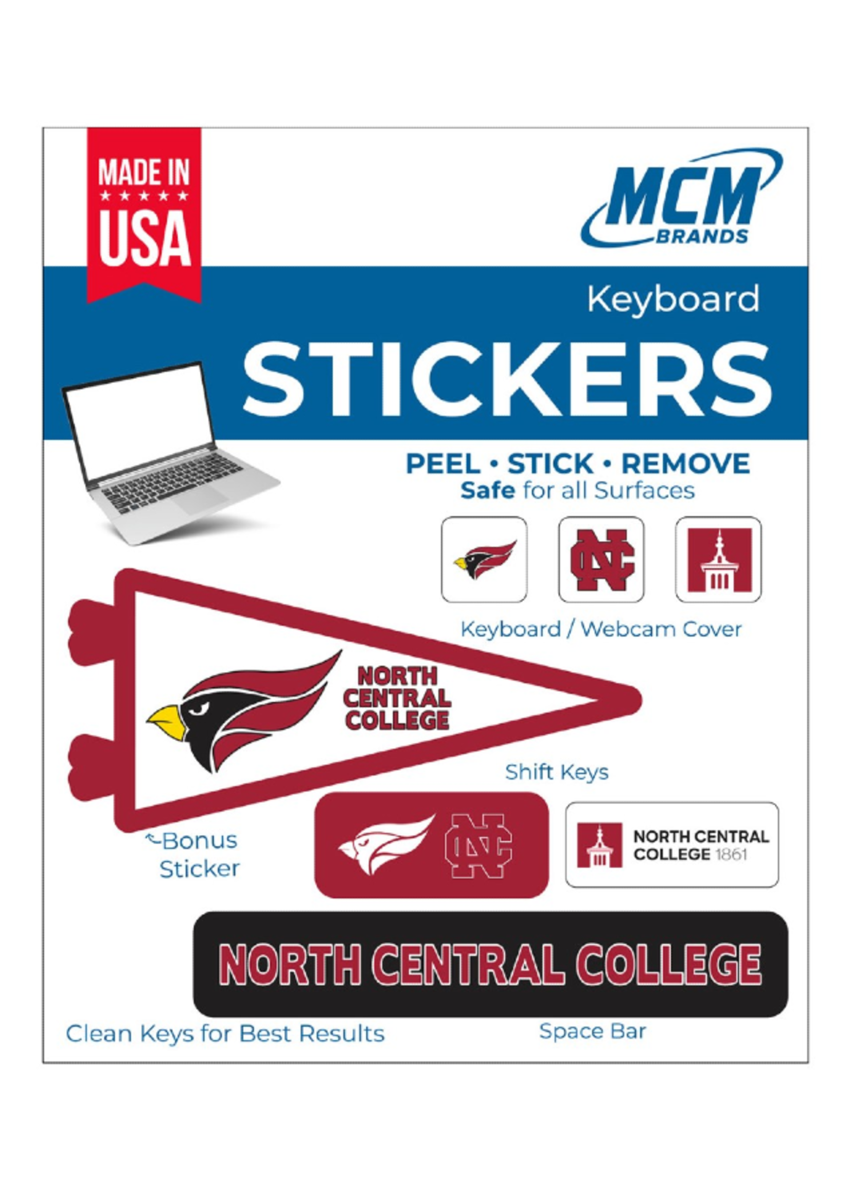 MCM Brands North Central College Stickers by MCM