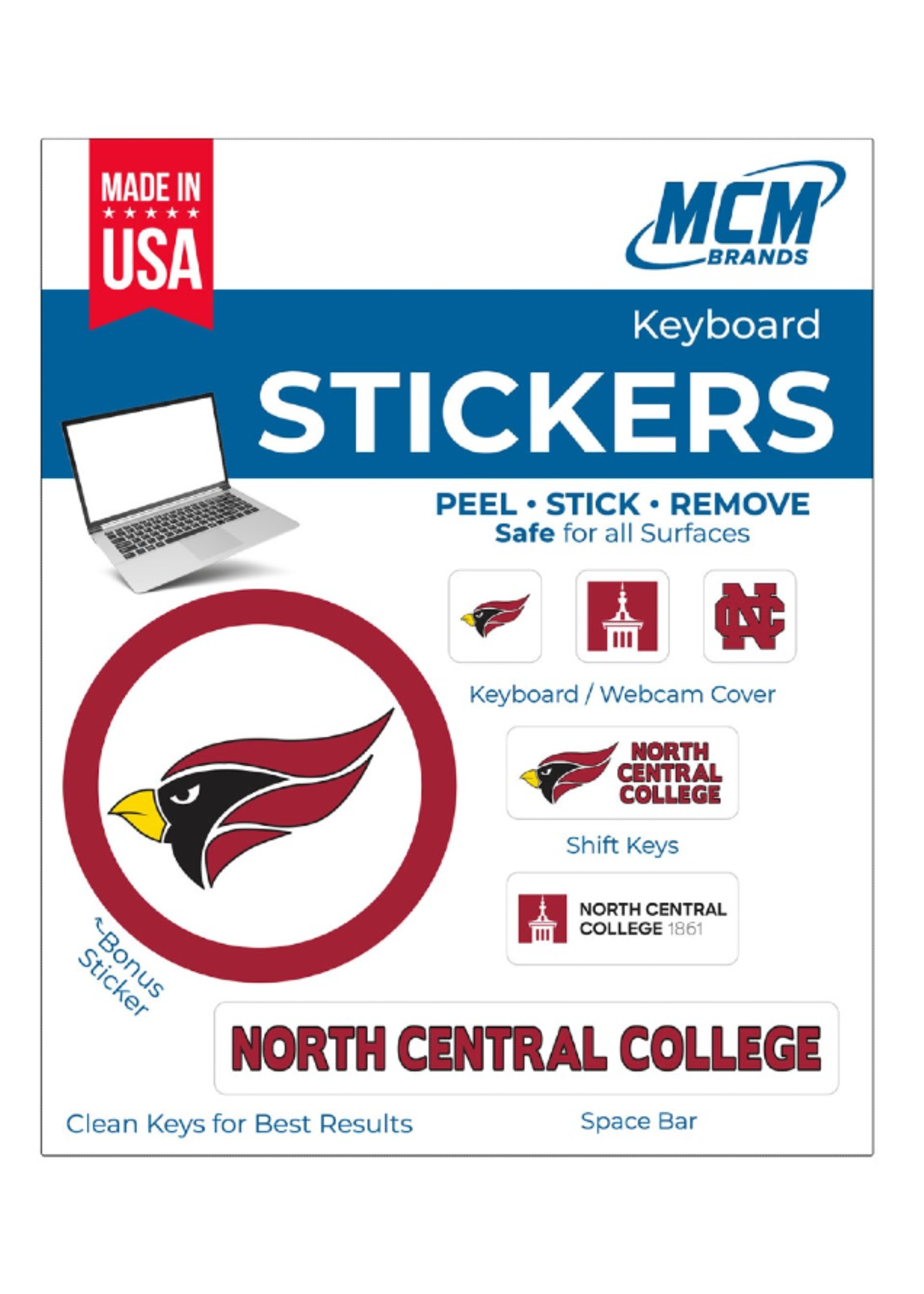 MCM Brands North Central College Stickers by MCM