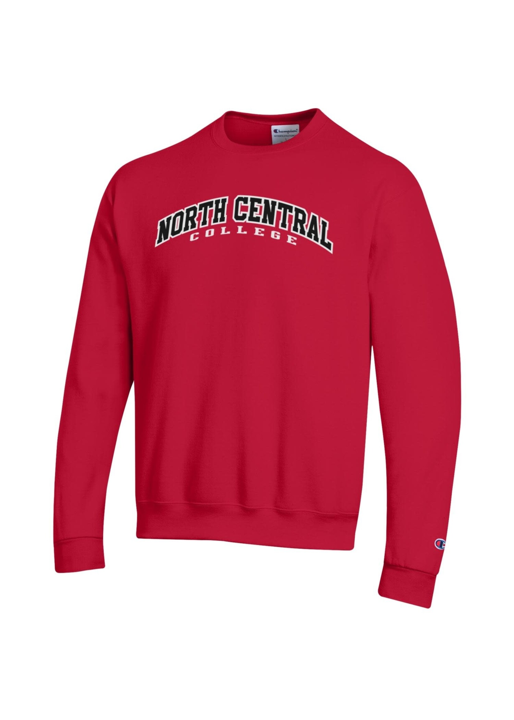 Champion Red Powerblend Fleece Crew w/ versa twill applique by Champion