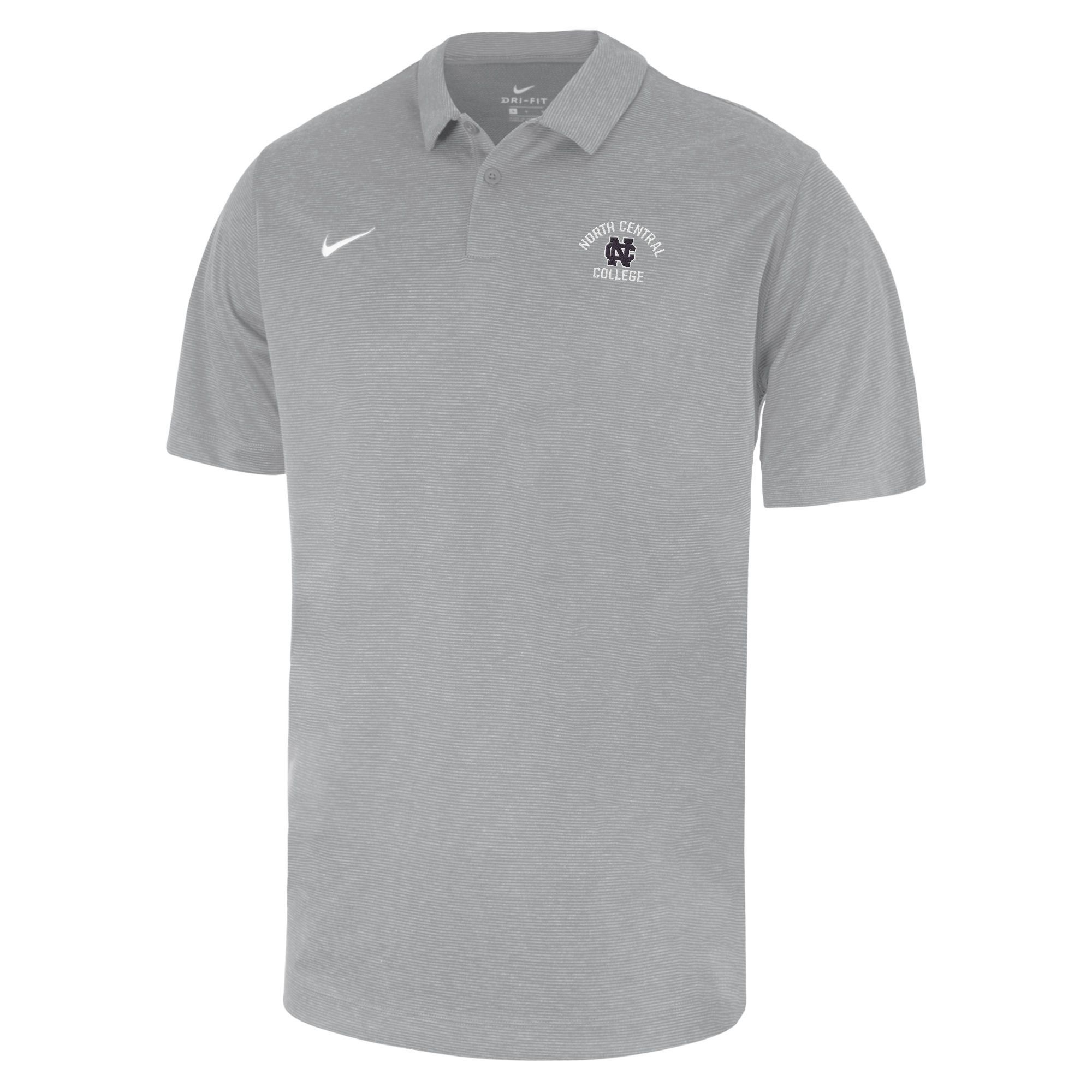 Nike Heather Polo SP25 Flat Silver - North Central College Campus
