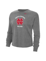 Nike Women's Nike Long Sleeve  Cotton Boxy Tee Dk Heather