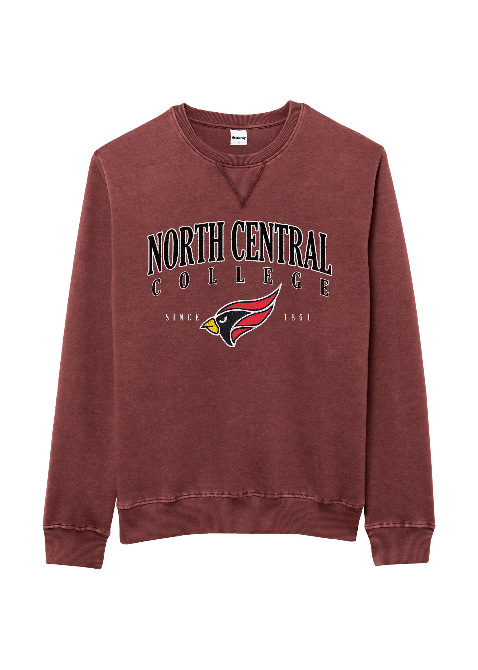 League / Legacy League Weathered Fleece Crew  w/ Cardinal Heather Syrah
