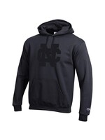 Champion Champion Powerblend Hoodie  Black on Black w/ wool felt NC logo