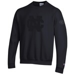 Champion Champion Powerblend  Crew Black on Black w/ wool felt NC logo
