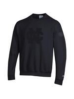 Champion Champion Powerblend  Crew Black on Black w/ wool felt NC logo