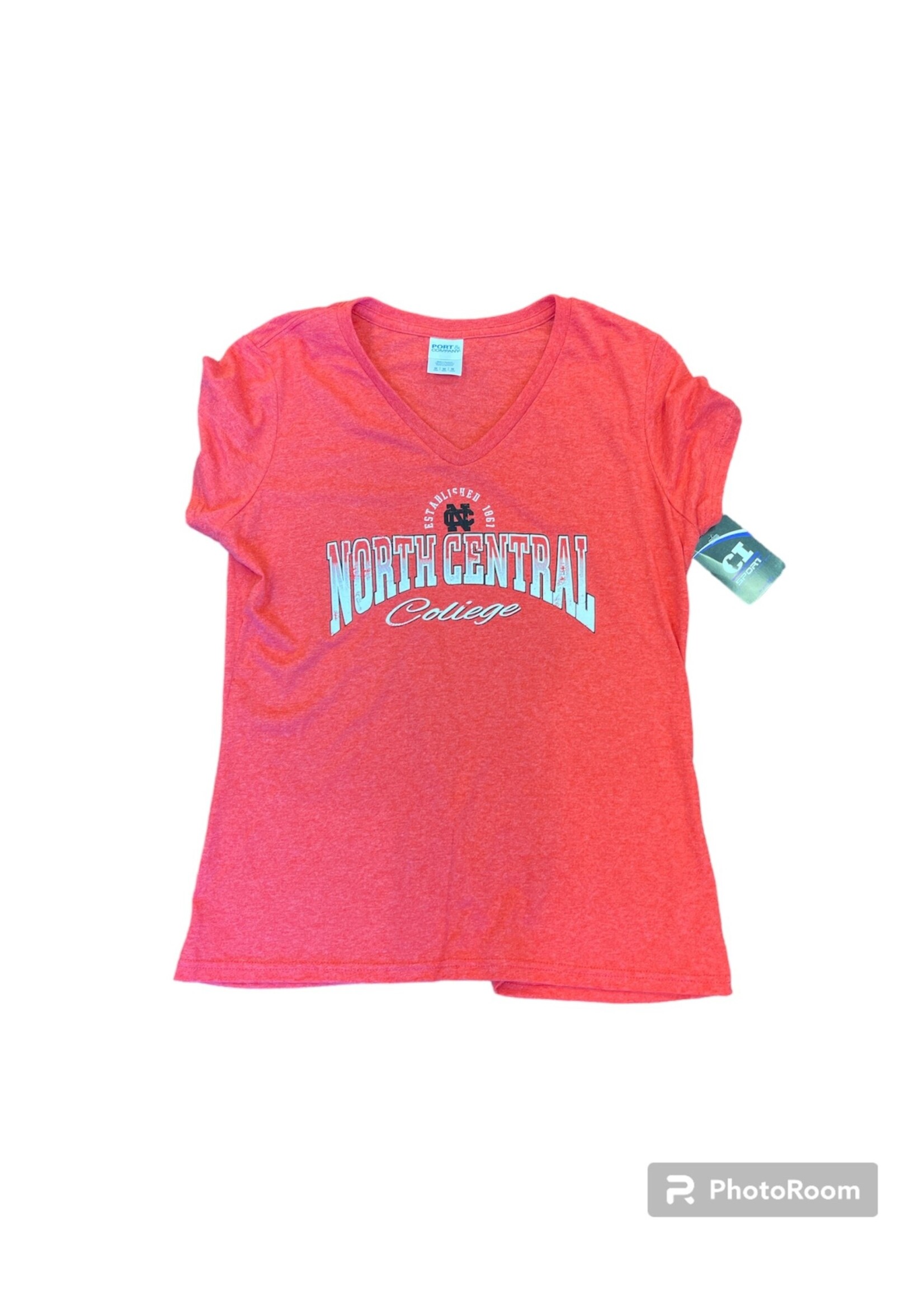 North Central College Tri blend V neck Women's Tee