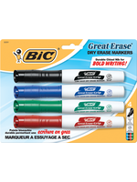 BIC BIC Intensity Grip Dry  Erase Marker Asst Chisel 4pk