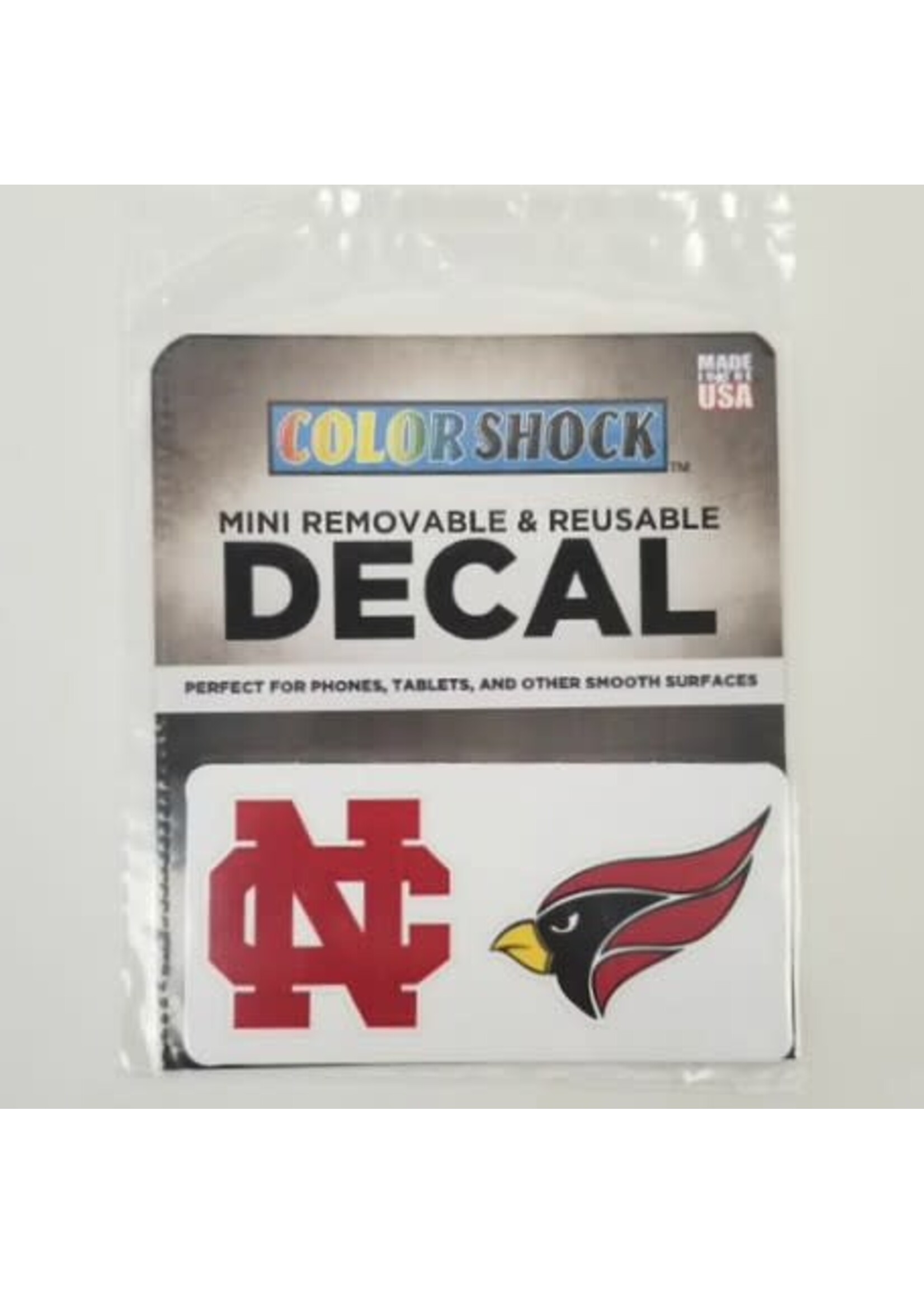 CDI Corporation North Central College Mini NC & Cardinal Head Decal Pack