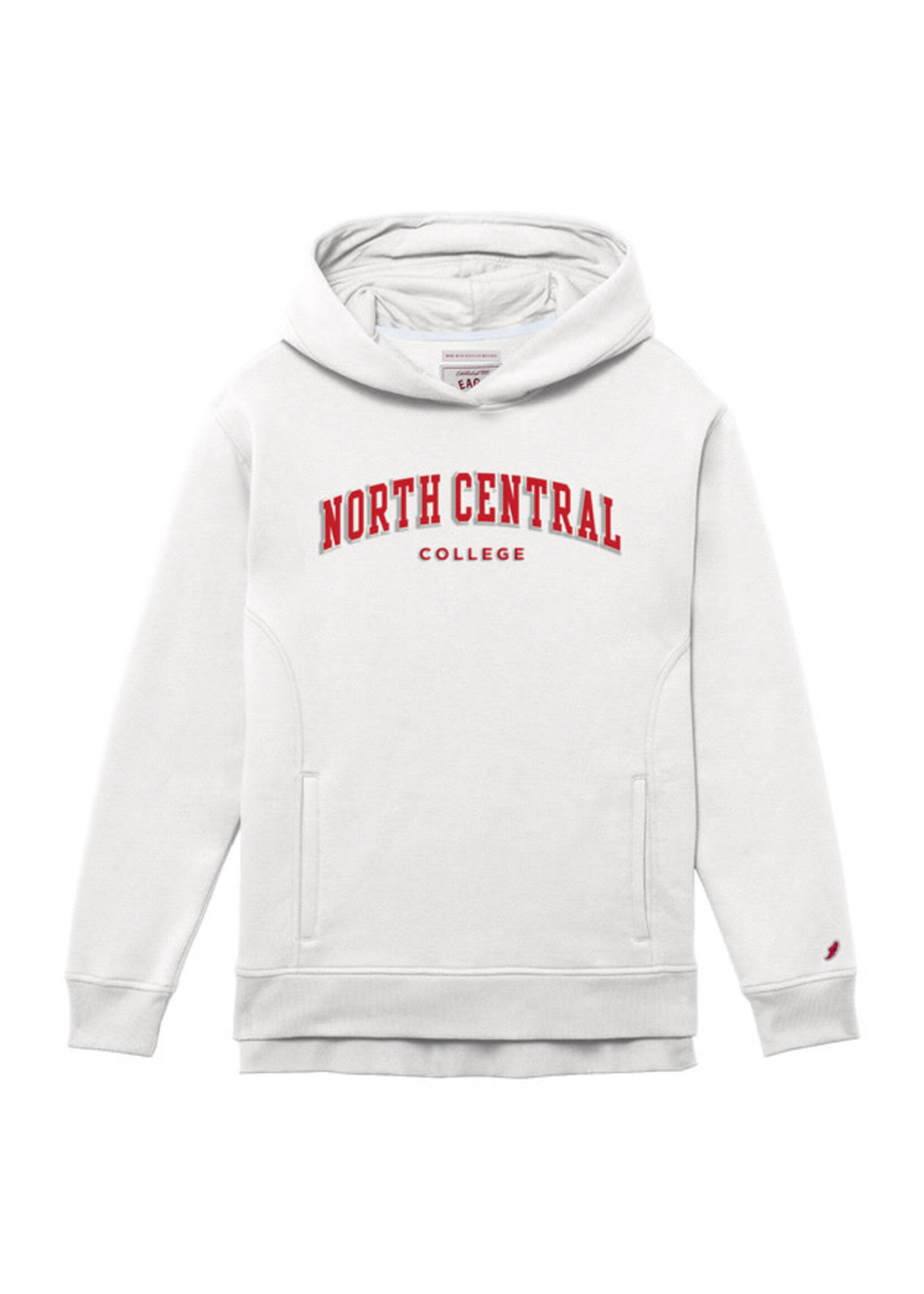 League / Legacy League Womens Hood PFW210 White NCC Red w/off white