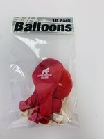 Neil Enterprises North Central College 10 pc  Red and White Balloons