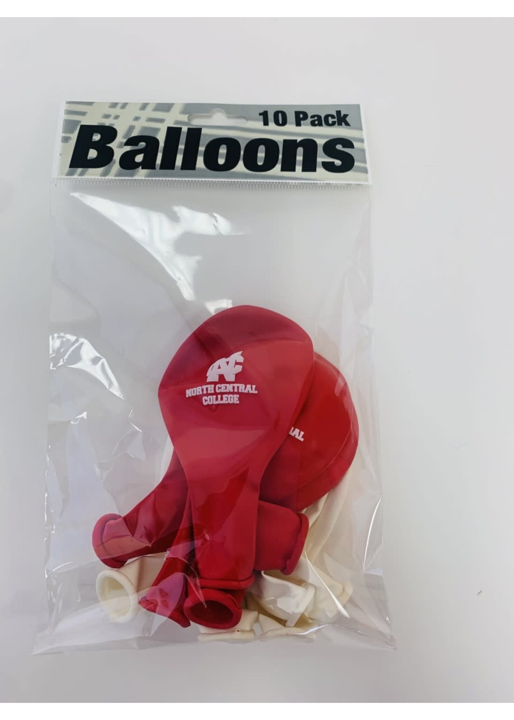 Neil Enterprises North Central College 10 pc  Red and White Balloons