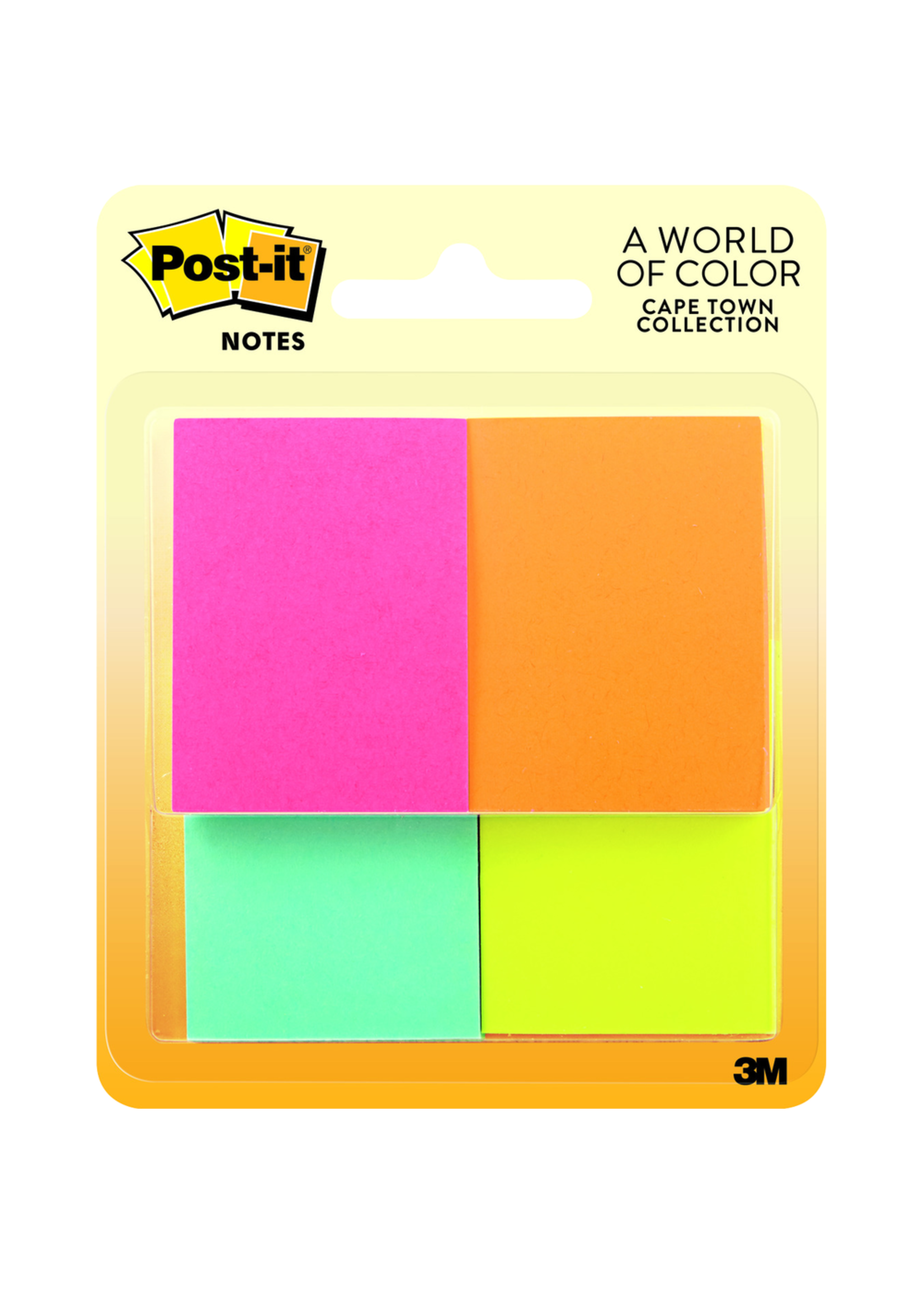 Post-It Post-It Sticky Notes Asst (Cape Town) 4 pack