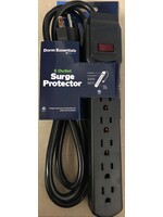 OnHand Surge Protector 6 Outlets Black