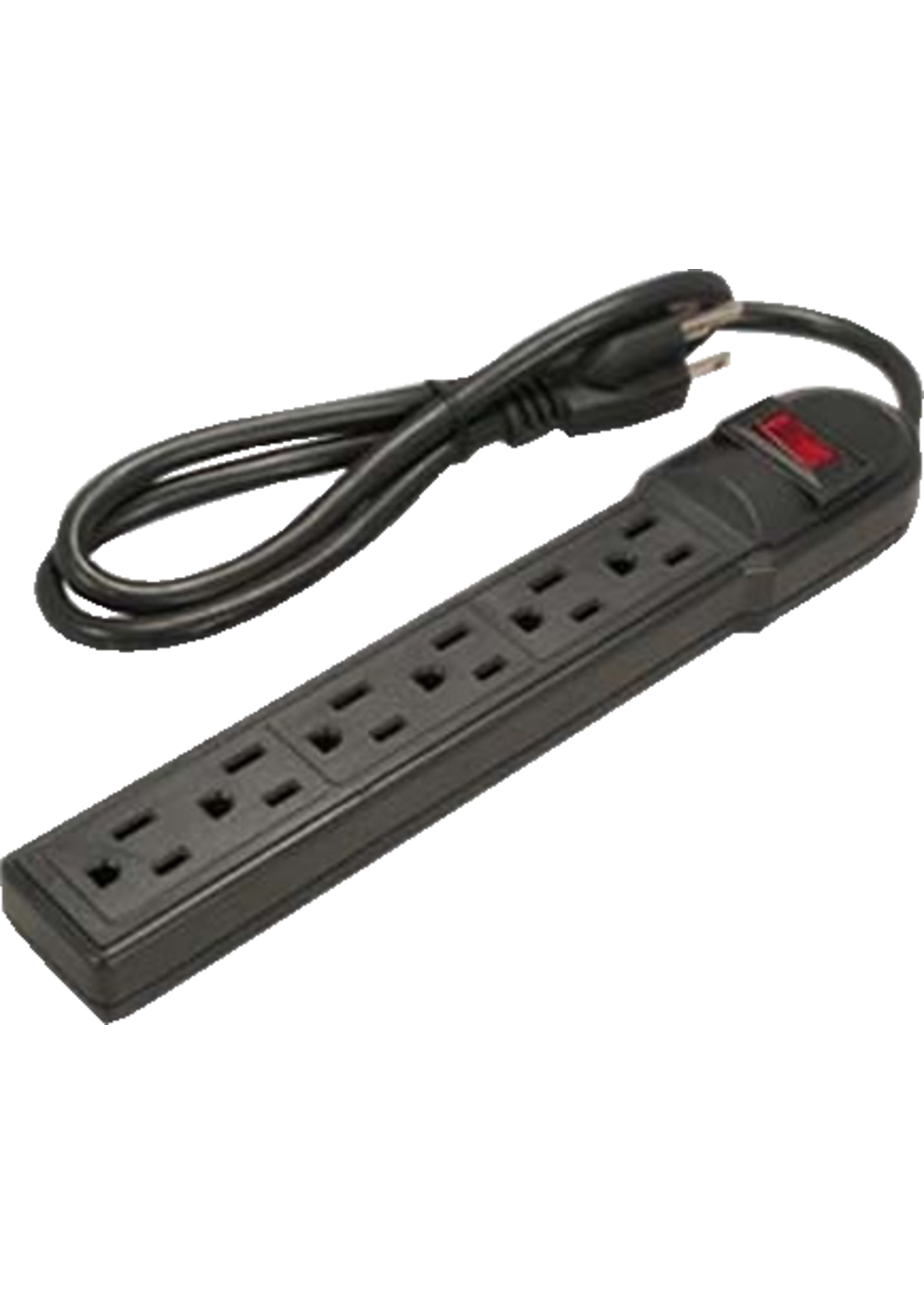OnHand Surge Protector 6 Outlets Black