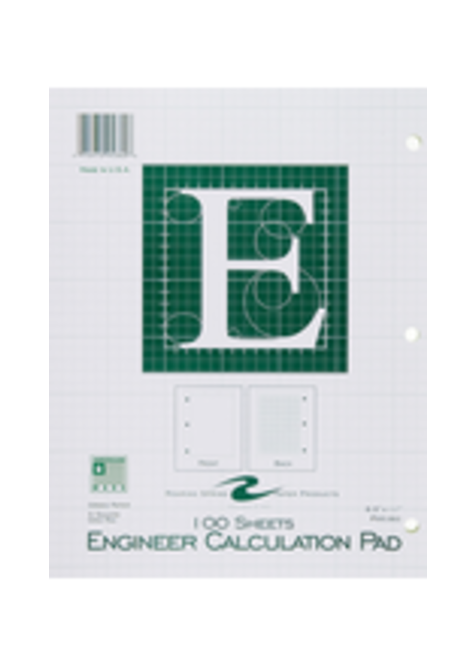 Roaring Spring Roaring Spring Engineer Computation Pad Green 8.5x11in 100Sheet