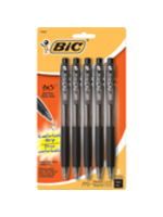 BIC BIC BU3 Grip Retractable Ballpoint Pen Black 1.0mm 5PK