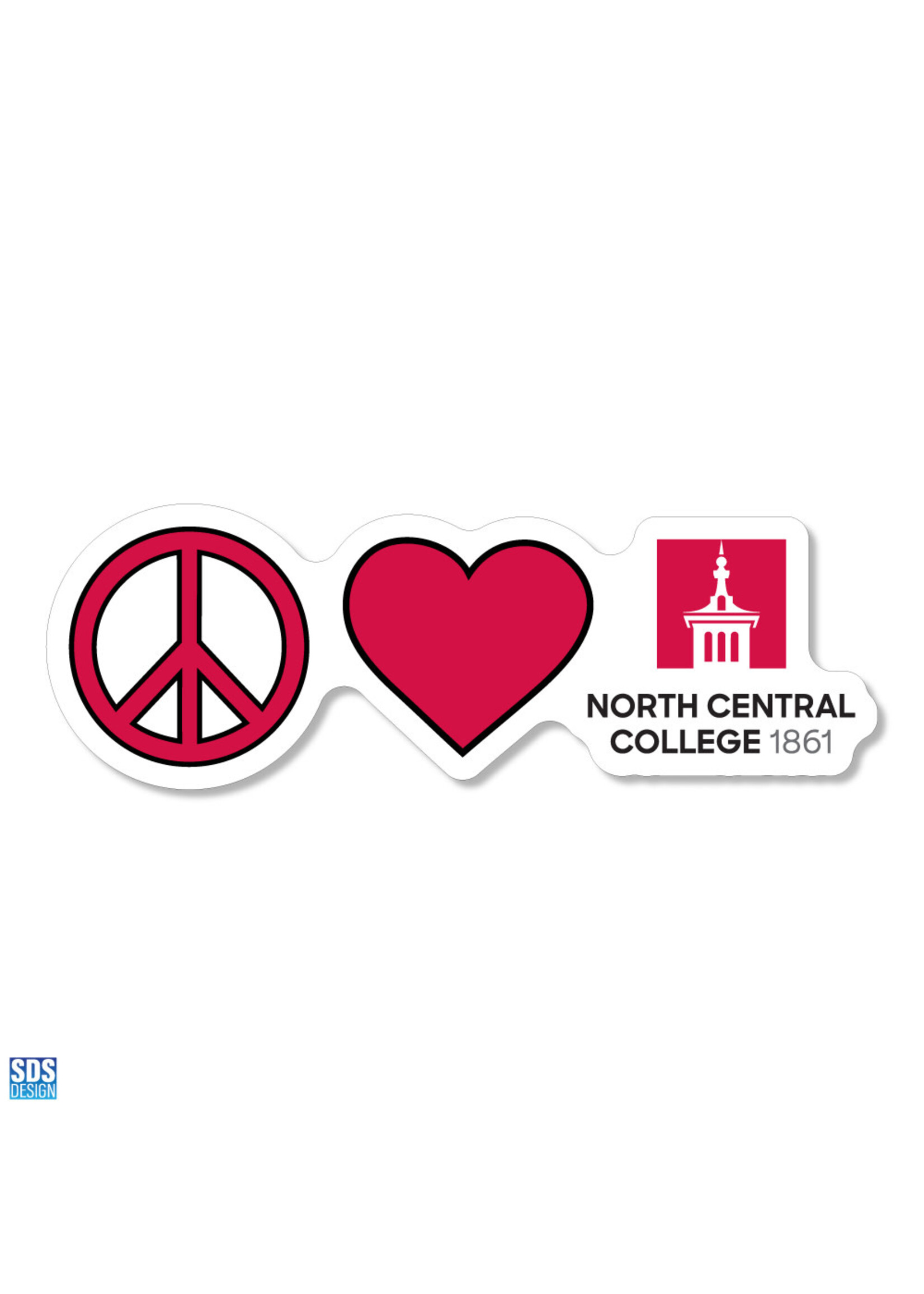 SDS Designs SDS Design 3" North Central College Vinyl Decal