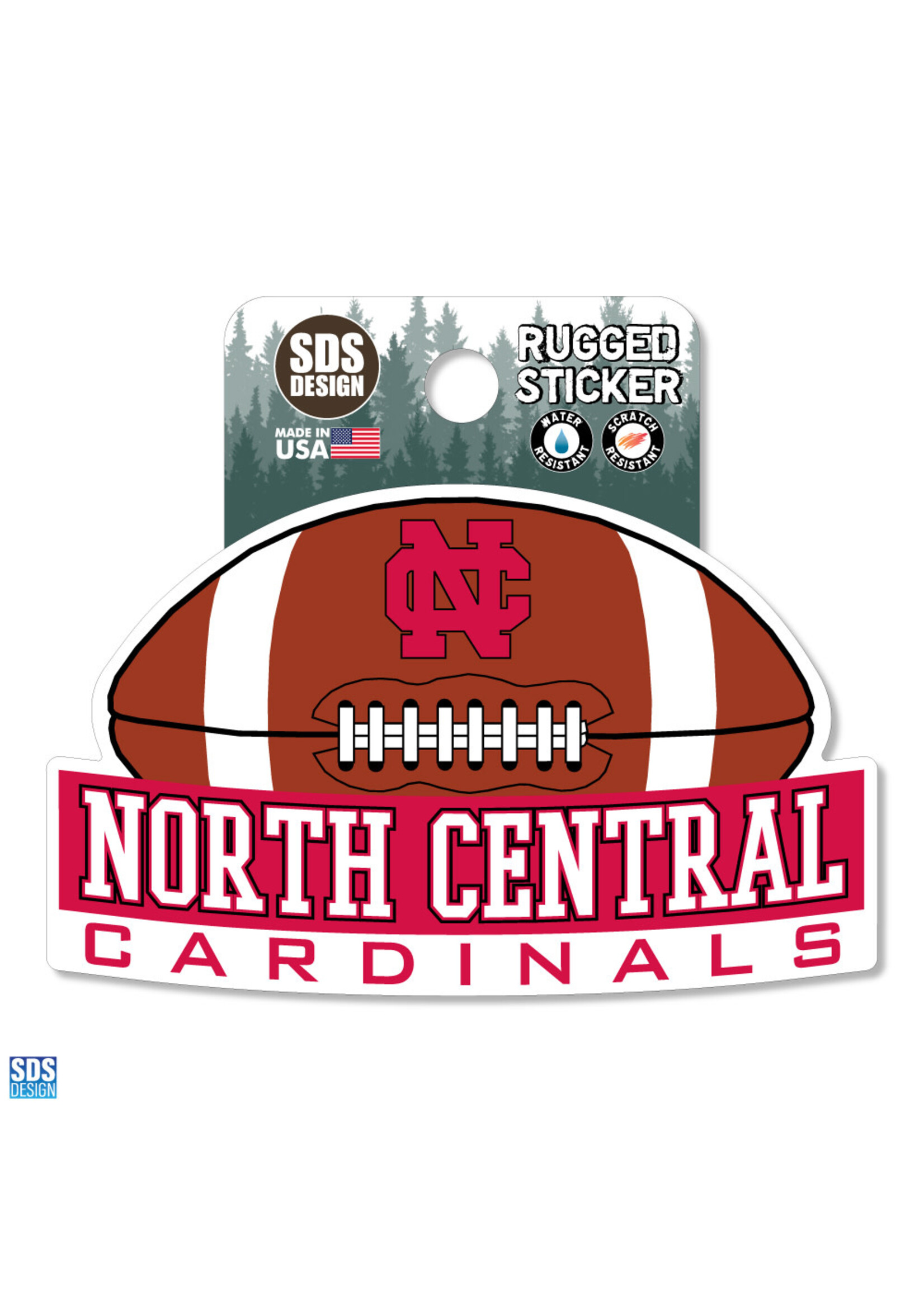 SDS Designs SDS Rugged Stickers North Central College 3.5"