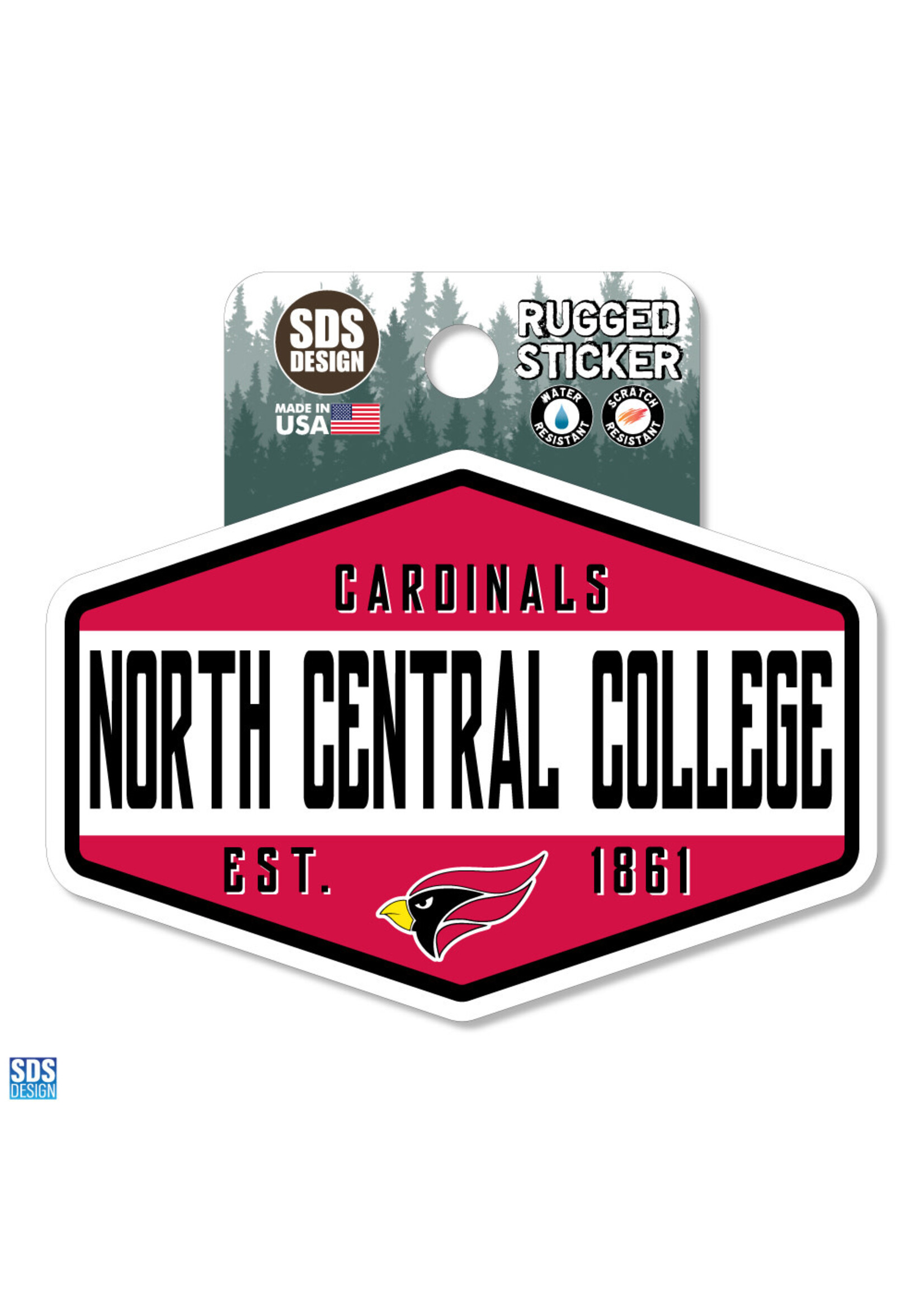 SDS Designs SDS Rugged Stickers North Central College 3.5"