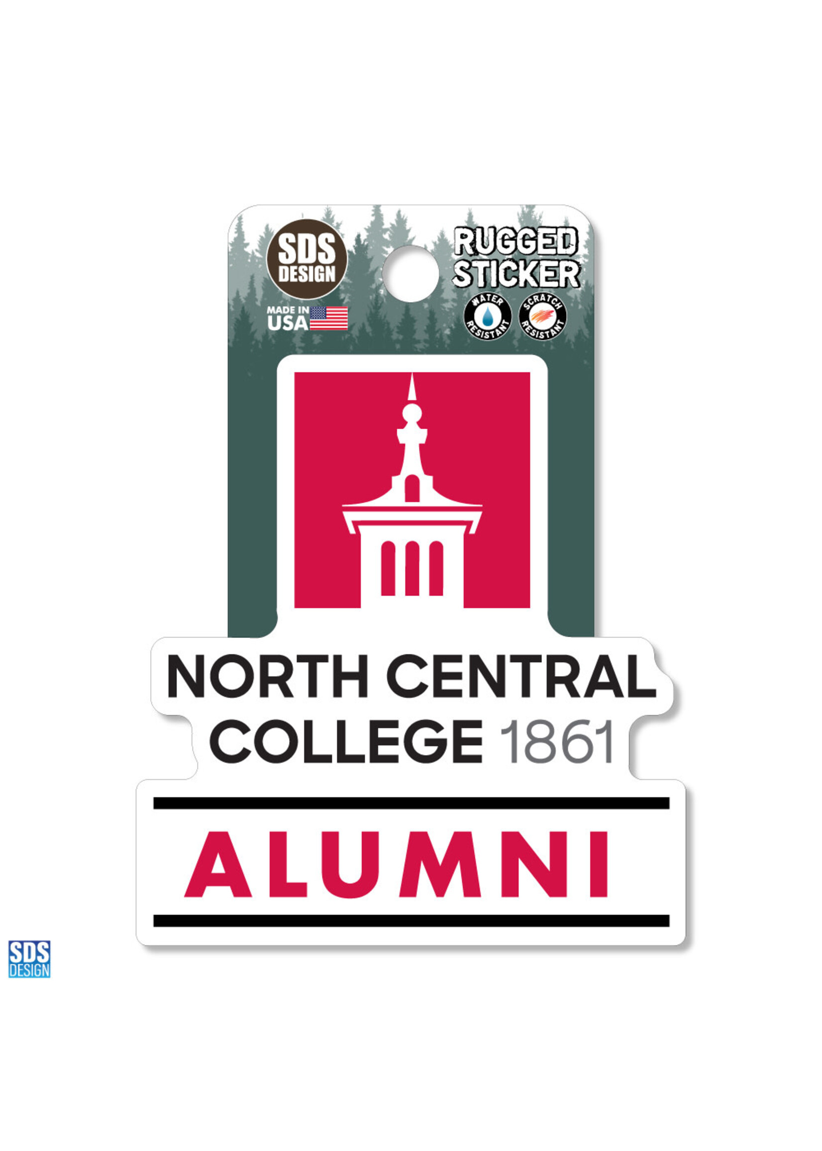 SDS Designs SDS Rugged Stickers North Central College 3.5"