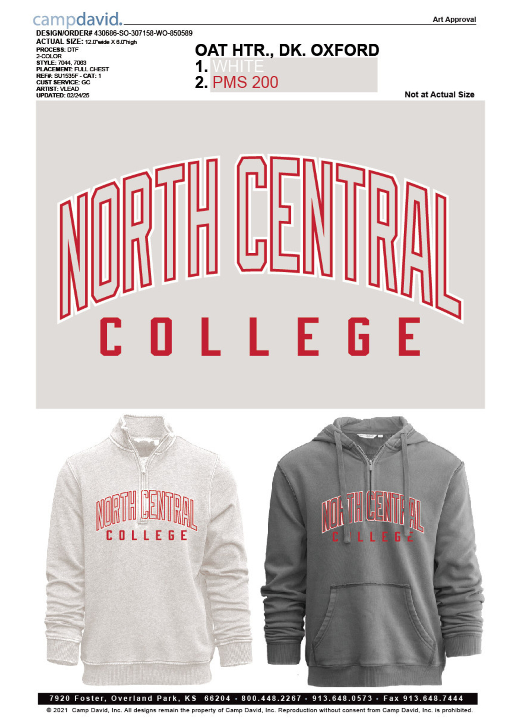 Camp David Camp David Donegal 1/2 Zip Hoodie Drk Oxford