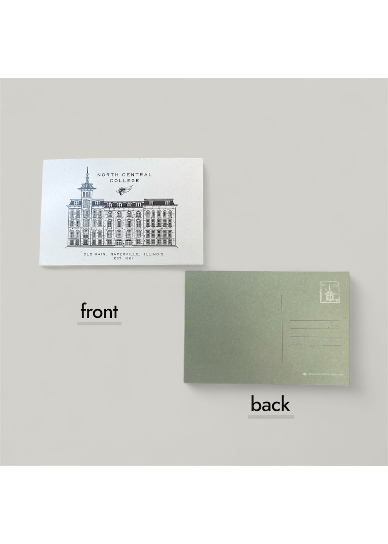 Blue Duck Curated Goods North Central College Old Main Post Card- Special Edition