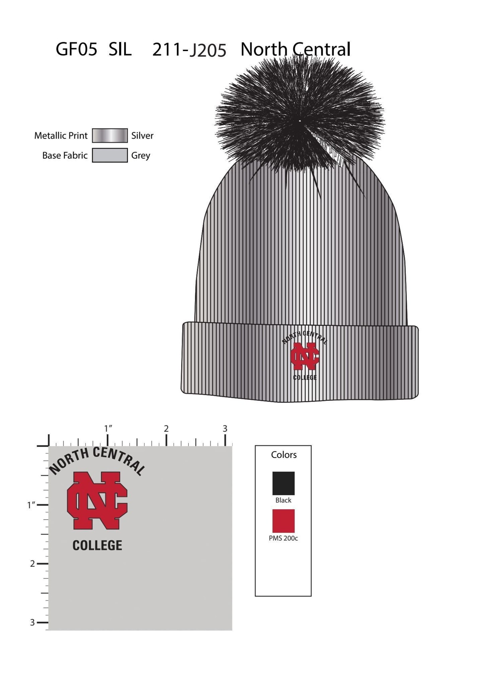 Zoozatz Zoozatz F25 Shine Pom Beanie GF05