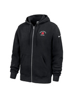 Nike Nike Club Fleece Full Zip Hoodie Black w/ metal zipper  M32672 embroidered logo