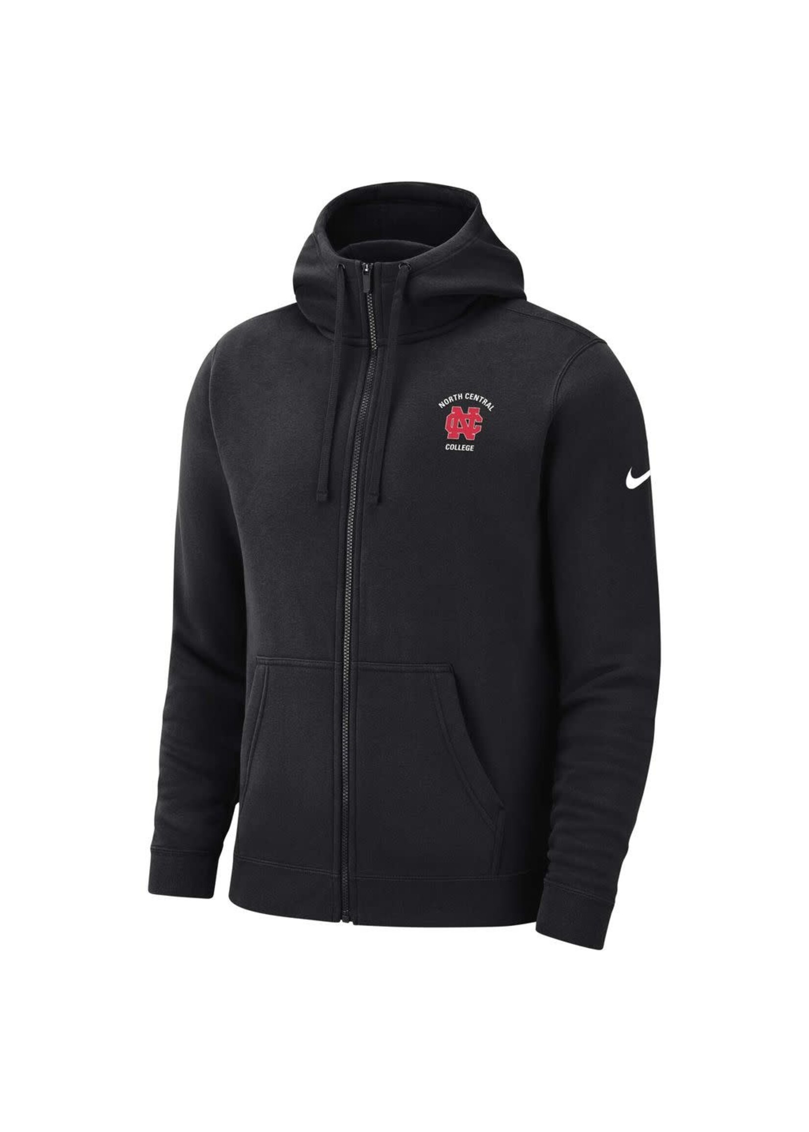 Nike Nike Club Fleece Full Zip Black M32151 Embroidered Logo