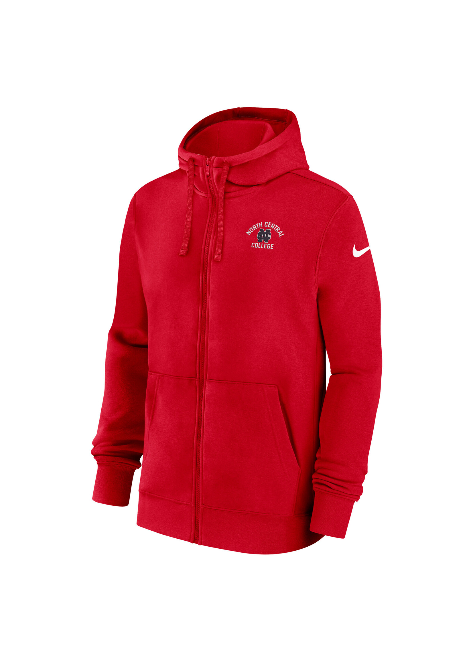 Nike Nike Club Fleece Full Zip Hoodie Red M32151  ( embroidered logo)