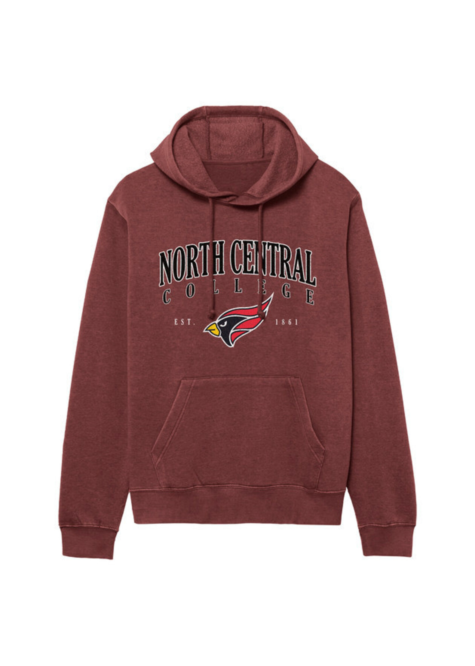 League / Legacy League Weathered Fleece Hood w/ Cardinal - Syrah